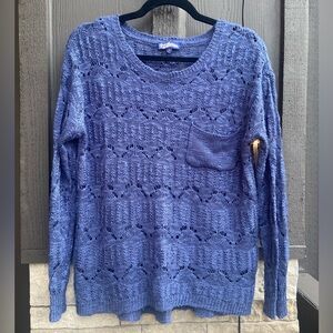 Freshman Cobalt Blue Light Knit Sweater Small